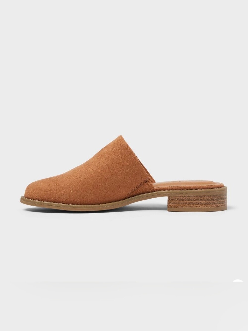 New With Box. Women's  Slide Mules With Memory Foam Insole- Cognac Color